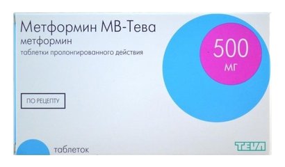 Метформин мв-Тева - фото упаковки