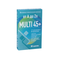 Витаминно-минеральный комплекс от А до Zn Multi 45+