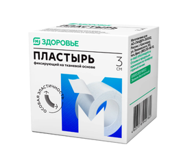 Лейкопластырь М Здоровье фиксирующий на тканевой основе