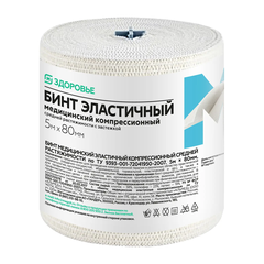 Бинт эластичный М Здоровье средней растяжимости