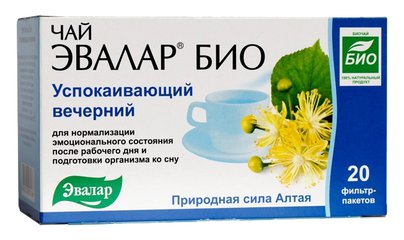 Чай эвалар био успокаивающий вечерний