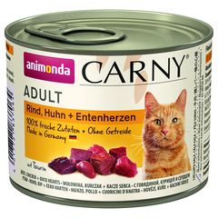 Корм для кошек ANIMONDA CARNY ADULT с курицей и уткой для взрослых кошек конс.