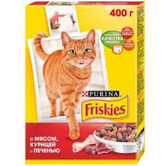 Корм для кошек FRISKIES мясо, курица, печень сух.400г