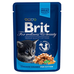 Корм для котят BRIT Premium Cat Курица конс. пауч