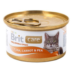 Корм для кошек BRIT Care Тунец, морковь, горошек конс.