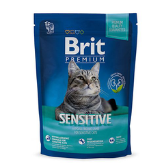 Корм для кошек BRIT Premium Cat Sensitive гипоалл. с чувствительным пищеварением, ягненок сух.