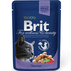 Корм для кошек BRIT Premium Cat Треска конс. пауч