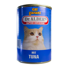 Корм для кошек DR. ALDER`S Cat Garant сочные кусочки в соусе, тунец конс.