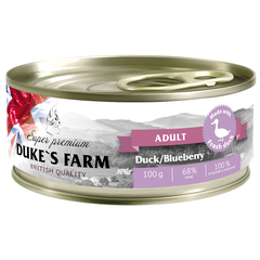 Корм для кошек DUKE'S FARM Утка, черника конс.