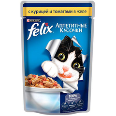 Корм для кошек FELIX Курица, томат конс.