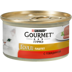 Корм для кошек GOURMET Gold паштет говядина конс.