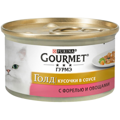 Корм для кошек GOURMET GOLD форель, овощи конс.