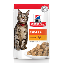 Корм для кошек Hill's Science Plan кусочки в соусе курица конс. пауч