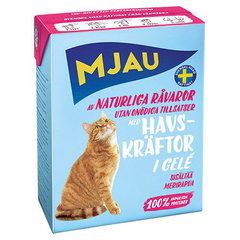 Корм для кошек MJAU мясные кусочки в желе с лангустом конс.