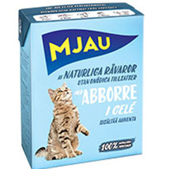 Корм для кошек MJAU мясные кусочки в желе с окунем конс.