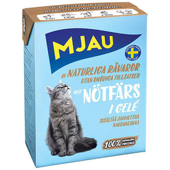 Корм для кошек MJAU мясные кусочки в желе с рубленой говядиной конс.