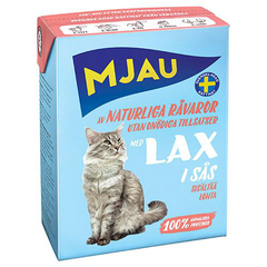 Корм для кошек MJAU мясные кусочки в соусе с лососем конс.