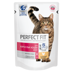 Корм для кошек PERFECT FIT курица конс. пауч