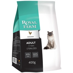 Корм для кошек ROYAL FARM для стерилизованных, курица сух.