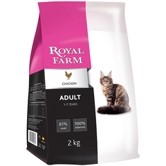 Корм для кошек ROYAL FARM курица сух.