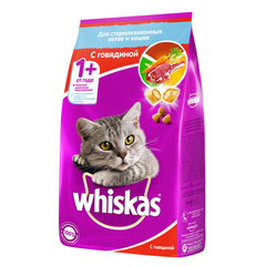 Корм для кошек Whiskas для стерилизованных кошек, говядина сух.