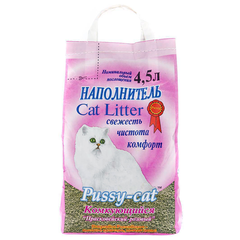 Наполнитель для кошачьего туалета PUSSY CAT комкующийся