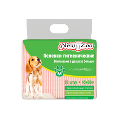 Пеленки MANEKI NekiZoo гигиенические для домашних животных, размер M, 45х60см,