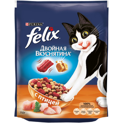 Корм для кошек FELIX Doubly Delicious птица сух.