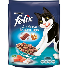 Корм для кошек FELIX Doubly Delicious рыба сух.