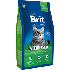 Корм для кошек BRIT Premium Cat Sterilised для кастрированных котов, курица, куриная печень сух.