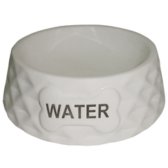 Миска для животных FOXIE Diamond Water белая керамическая 15,5х15,5х5см