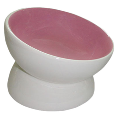 Миска для животных FOXIE Dog Bowl розовая керамическая 13х13х11см