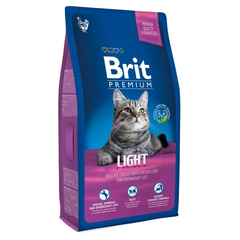 Корм для кошек BRIT Premium Cat Light для склонных к излиш.весу, курица и печень сух.