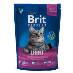 Корм для кошек BRIT Premium Cat Light для склонных к излиш.весу, курица и печень сух. сух.