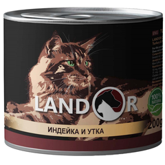 Корм для котят LANDOR индейка с уткой банка