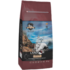Корм для кошек LANDOR беззерновой против обр.комочков шерсти и контр.веса, ягненок с бататом сух.