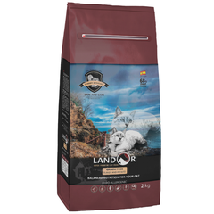 Корм для кошек LANDOR беззерновой против обр.комочков шерсти и контр.веса,ягненок с бататом сух.