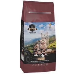 Корм для кошек LANDOR для стерилизованных и с избыточным весом, кролик с рисом сух.