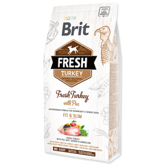 Корм для собак BRIT Fresh Индейка с горохом для контроля веса сух.