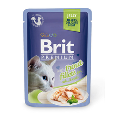 Корм для кошек BRIT Premium Cat Jelly Кусочки из филе форели в желе пауч