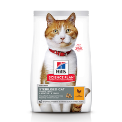 Корм для кошек HILL'S для стерилизованных кошек до 7 лет, курица сух.