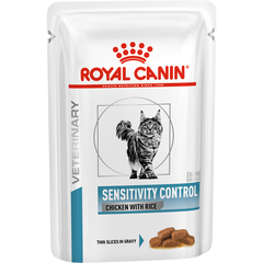 Корм для кошек ROYAL CANIN Vet Diet Sensitivity Control при пищевой аллергии цыплёнок, рис пауч