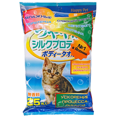 Шампуневые полотенца для кошек JAPAN PREMIUM PET для экспресс-купания без воды