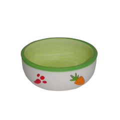 Миска для грызунов FOXIE Green зеленая керамическая 10,5х10,5х3см