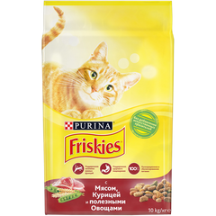 Корм для кошек FRISKIES Мясо, курица, овощи сух.