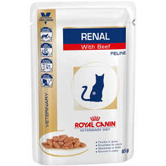 Корм для кошек ROYAL CANIN Vet Diet Renal при почечной недостаточности, говядина пауч