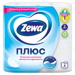 Туалетная бумага Zewa Плюс Белая