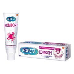 Корега Комфорт, крем для фиксации зубных протезов с амортизирующим эффектом для десен