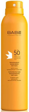 Babe спрей солнцезащитный прозрачный влагостойкий SPF50+