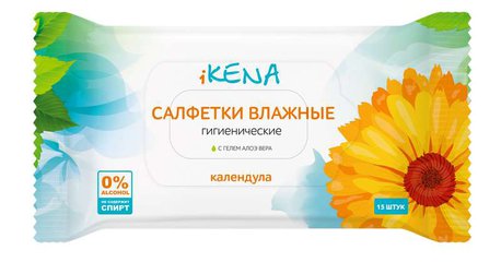 Ikena салфетки влажные гигиенические Календула